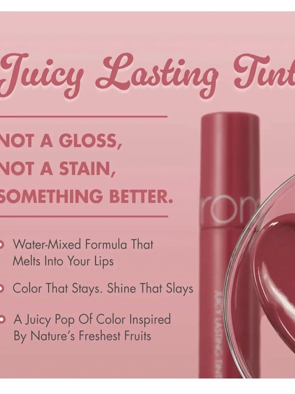 Rom&nd Juicy Lasting Tint - Deep Berry Red, Brand New
